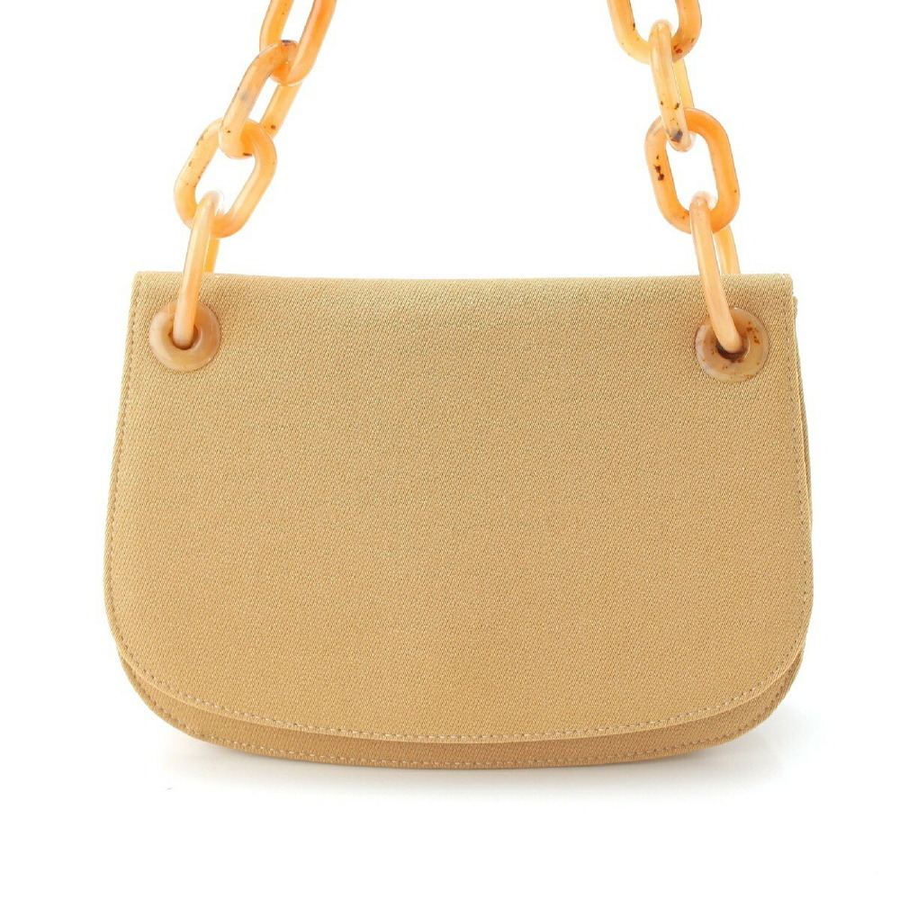 Prada Handbag Logo Shoulder Beige Chain Bag - Picture 4 of 10